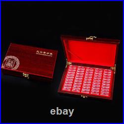 10PCS Wooden Coin Display Storage Box Case Collectible with 50 Capsules Holder