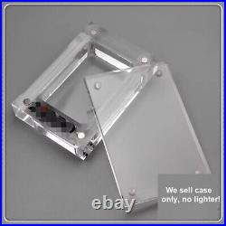 10 Sets of Crystal Acrylic Magnetic Display Box Storage Case For Zippo Lighters