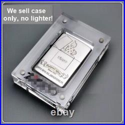 10 Sets of Crystal Acrylic Magnetic Display Box Storage Case For Zippo Lighters