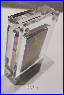 10 Sets of Crystal Acrylic Magnetic Display Box Storage Case For Zippo Lighters