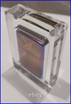 10 Sets of Crystal Acrylic Magnetic Display Box Storage Case For Zippo Lighters