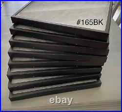 #165 (8) Riker Mount Display Case Shadow Box Frame Tray 16 X 12 X 1 1/4