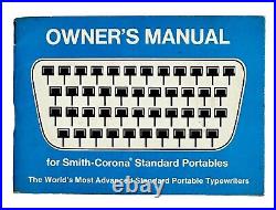 1967 Smith-Corona Super Sterling Portable Manual Typewriter with Case & Manual