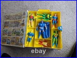 1984 Kenner DC Super Powers Collection Volume 1 Action Figures Lot Of 14 & Case