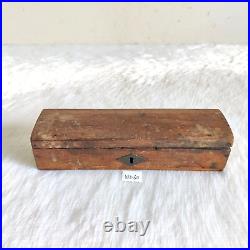 19c Vintage Handcrafted Wooden Pen Pencil Box Decorative Collectible Office WD60