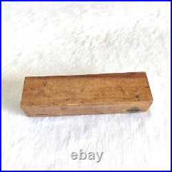 19c Vintage Handcrafted Wooden Pen Pencil Box Decorative Collectible Office WD60