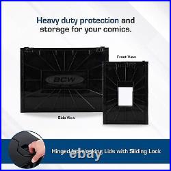 1 Case (5) BCW Black CGC Graded Slab Comic Book Box Acid Free Storage Tote Bin