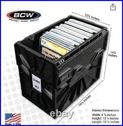 1 Case (5) BCW Black CGC Graded Slab Comic Book Box Acid Free Storage Tote Bin