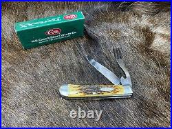 2000 Case Associate Set 6254HB HOBO Knife Antique Bone Mint Box Only 350 Made