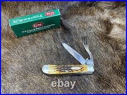 2000 Case Associate Set 6254HB HOBO Knife Antique Bone Mint Box Only 350 Made