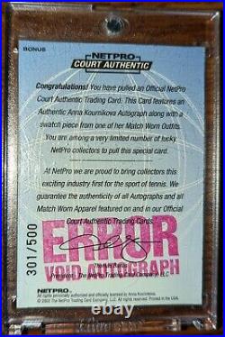 2003 Netpro International Series Court Authentic Apparel Auto Bonus Error Anna