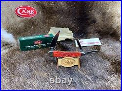 2004 Case Silver Script Seahorse Knife Red Bone Handles Mint In Box CA95916