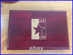 2015 Transformers 2 Coin Set Gold in Color Texas Comicon Wood Display Box