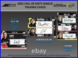 2021 Call of Duty League Hobby 10-Box Case (Upper Deck 2022)