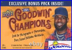 2021 Upper Deck Goodwin Champions EXCLUSIVE Factory Sealed 20 Box Blaster CASE