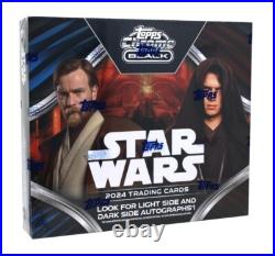 2024 Topps Star Wars Chrome Black Hobby 12 Box Case Blowout Cards