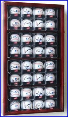 32 Balls Baseball Ball Collection Display Case For Acrylic Cubes Box Case Cherry 32 Balls Baseball Ball Collection Display Case For Acrylic Cubes Box Case Cherry