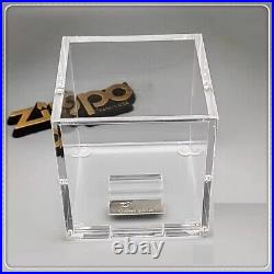 3 Lots of Crystal Acrylic Stand Box Storage Case For Zippo Lighters