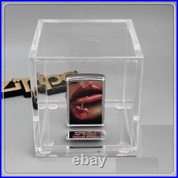 3 Lots of Crystal Acrylic Stand Box Storage Case For Zippo Lighters