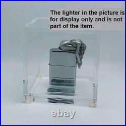 3 Lots of Crystal Acrylic Stand Box Storage Case For Zippo Lighters