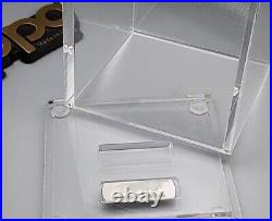 3 Lots of Crystal Acrylic Stand Box Storage Case For Zippo Lighters