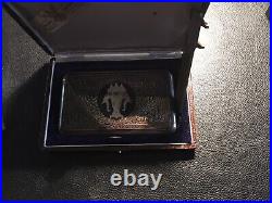 4.6 ounce Thailand cigarette case original box great vintage shape 4.56 ounces