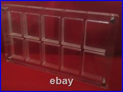 5x 10 Space Acrylic Display Frame Case Storage Box For Zippo Dunhill all Lighter