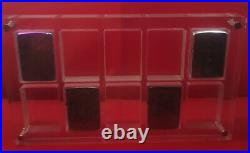 5x 10 Space Acrylic Display Frame Case Storage Box For Zippo Dunhill all Lighter