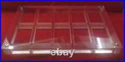 5x 10 Space Acrylic Display Frame Case Storage Box For Zippo Dunhill all Lighter