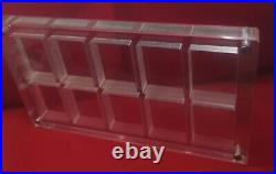 5x 10 Space Acrylic Display Frame Case Storage Box For Zippo Dunhill all Lighter