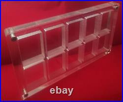 5x 10 Space Acrylic Display Frame Case Storage Box For Zippo Dunhill all Lighter