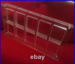 5x 10 Space Acrylic Display Frame Case Storage Box For Zippo Dunhill all Lighter