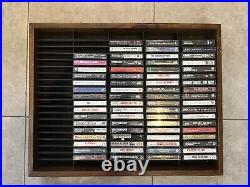 70 Piece Cassette Collection With Wood Case Holder Box