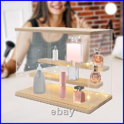 Acrylic Display Case Countertop Box Dustproof Shelves Showcase Collectible