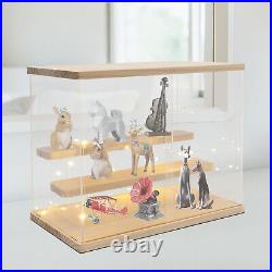 Acrylic Display Case Countertop Box Dustproof Shelves Showcase Collectible