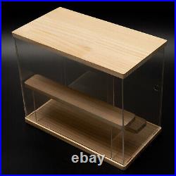 Acrylic Display Case Countertop Box Dustproof Shelves Showcase Collectible