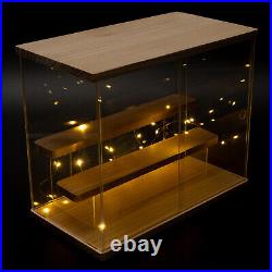 Acrylic Display Case Countertop Box Dustproof Shelves Showcase Collectible