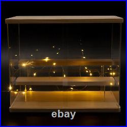 Acrylic Display Case Countertop Box Dustproof Shelves Showcase Collectible