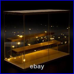 Acrylic Display Case Countertop Box Dustproof Shelves Showcase Collectible