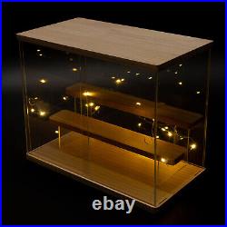 Acrylic Display Case Countertop Box Dustproof Shelves Showcase Collectible