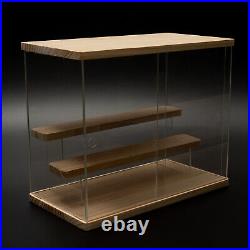 Acrylic Display Case Countertop Box Dustproof Shelves Showcase Collectible