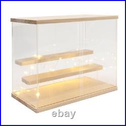 Acrylic Display Case Countertop Box Dustproof Shelves Showcase Collectible