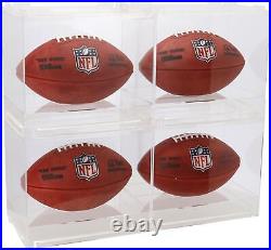 Acrylic Stackable and Collapsible Four Football Display Cases