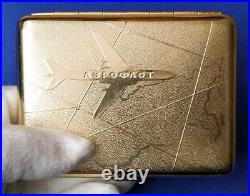Aeroflot Aviation Airplane Aircraft Soviet Box Cigarette Case Map USSR New Aeroflot Aviation Airplane Aircraft Soviet Box Cigarette Case Map USSR New