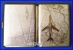 Aeroflot Aviation Airplane Aircraft Soviet Box Cigarette Case Map USSR New Aeroflot Aviation Airplane Aircraft Soviet Box Cigarette Case Map USSR New