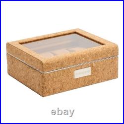 Analog/Shift 1976 Collection 8 Piece Watch Box features cork, steel trimming, an