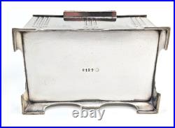 Antique Art Nouveau SZANDRIK Austria-Hungarian Silverplated Lidded Box, ca. 1905