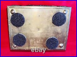 Antique Cigarette Box Copper Brass and Wood Colonial Theme Horses