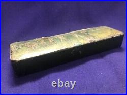 Antique Early Baseball Players Lithograph Lacquerware Pencil Box