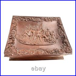 Antique Early Thermoplastic Box The Landing of Columbus Box by Berg